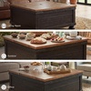 image:imageSignature Design by Ashley Wood LiftTop Coffee Table with Storage BrownLight Brown  Black