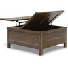 image:imageSignature Design by Ashley Wood LiftTop Coffee Table with Storage BrownLight Brown
