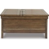 image:imageSignature Design by Ashley Wood LiftTop Coffee Table with Storage BrownLight Brown