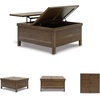 image:imageSignature Design by Ashley Wood LiftTop Coffee Table with Storage BrownLight Brown