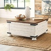 image:imageSignature Design by Ashley Wood LiftTop Coffee Table with Storage BrownWhite