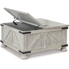 image:imageSignature Design by Ashley Wood LiftTop Coffee Table with Storage BrownWhitewash
