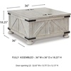 image:imageSignature Design by Ashley Wood LiftTop Coffee Table with Storage BrownWhitewash