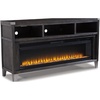 image:imageSignature Design by Ashley 65 Inch TV Stand Gray Fireplace Option65 TV Stand with Electric Fireplace