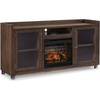 image:imageSignature Design by Ashley 70 Fireplace TV Stand for 80 TVs WalnutBrown