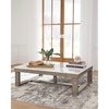 image:imageSignature Design by Ashley Burkhaus Coffee Table Modern White MarbleTwo Tone
