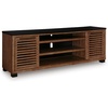 image:imageSignature Design by Ashley Robbinsdale Casual 72 TV Stand for TVs up to 82 with Cabinet Doors and Adjustable Shelves WhiteLight Brown  Black