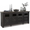 image:imageSignature Design by Ashley TV Stand Console 74inch Farmhouse Living RoomFarmhouse