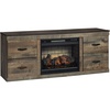 image:imageSignature Design by Ashley Trinell Electric Fireplace TV Stand 60InchBrown
