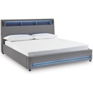 image:imageSignature Design by Ashley 3Piece Entertainment Center with FireplaceKing Upholstered Bed