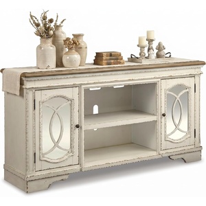 image:imageSignature Design by Ashley 74 Electric Fireplace TV Stand Chipped WhiteXL TV Stand