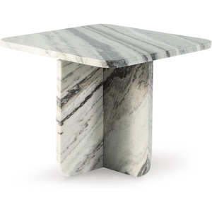 image:imageSignature Design by Ashley Baretton Marble Coffee Table Square Nesting Design Genuine Stone Construction Sculptural Centerpiece for Living Rooms BlackWhiteTaupe 18 W