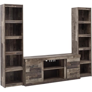 image:imageSignature Design by Ashley Derekson 4Piece Fireplace Wall Unit GrayMulti Gray