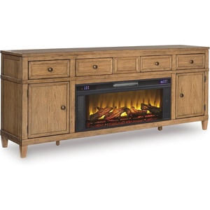 image:imageSignature Design by Ashley Sharlance 81 Wood TV Stand for TVs up to 93Light Brown