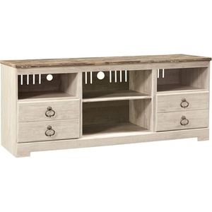 image:imageSignature Design by Ashley Willowton 64 Coastal TV Stand WhitewashWhite Wash