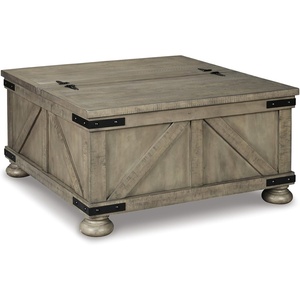 image:imageSignature Design by Ashley Wood LiftTop Coffee Table with Storage BrownGrayish Brown