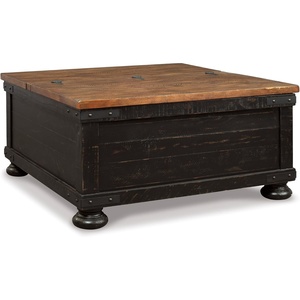 image:imageSignature Design by Ashley Wood LiftTop Coffee Table with Storage BrownLight Brown  Black