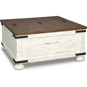 image:imageSignature Design by Ashley Wood LiftTop Coffee Table with Storage BrownWhite