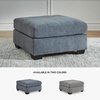 image:imageSignature Design by Ashley 36in Oversized Square Ottoman GrayBlue