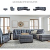 image:imageSignature Design by Ashley 36in Oversized Square Ottoman GrayBlue