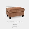 image:imageSignature Design by Ashley Amity Bay Modern Upholstered Rectangular Ottoman Light BrownOrange