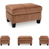 image:imageSignature Design by Ashley Amity Bay Modern Upholstered Rectangular Ottoman Light BrownOrange
