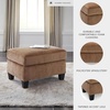image:imageSignature Design by Ashley Amity Bay Modern Upholstered Rectangular Ottoman Light BrownOrange