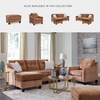 image:imageSignature Design by Ashley Amity Bay Modern Upholstered Rectangular Ottoman Light BrownOrange