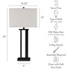 image:imageSignature Design by Ashley Aniela Table Lamp Set of 2 30 in SilverBronze