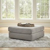 image:imageSignature Design by Ashley Avaliyah Contemporary Square Upholstered Oversized Accent Ottoman with Nonskid Legs Light Gray