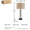 image:imageSignature Design by Ashley Black Glass Table Lamp Set of 2 Clear Spheres