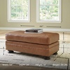 image:imageSignature Design by Ashley Carianna Rectangular Leather Ottoman Caramel