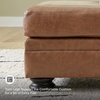 image:imageSignature Design by Ashley Carianna Rectangular Leather Ottoman Caramel