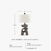 image:imageSignature Design by Ashley Danacy Farmhouse Distressed Paper Composite Table Lamp with 3Way Switch Black