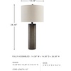 image:imageSignature Design by Ashley Dingerly Contemporary 2825 Inch Glass Table Lamp Brown amp Beige