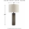 image:imageSignature Design by Ashley Dingerly Contemporary 2825 Inch Glass Table Lamp Brown amp Beige