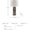 image:imageSignature Design by Ashley Ellford Contemporary 265 Inch Poly Table Lamp Black Brown amp Cream