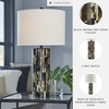 image:imageSignature Design by Ashley Ellford Contemporary 265 Inch Poly Table Lamp Black Brown amp Cream