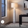 image:imageSignature Design by Ashley Floor Lamp Modern White Scalloped Resin