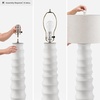 image:imageSignature Design by Ashley Floor Lamp Modern White Scalloped Resin