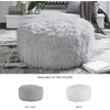 image:imageSignature Design by Ashley Galice Casual Faux Fur Oversized Accent Ottoman WhiteLight Gray