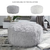 image:imageSignature Design by Ashley Galice Casual Faux Fur Oversized Accent Ottoman WhiteLight Gray