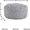 image:imageSignature Design by Ashley Galice Casual Faux Fur Oversized Accent Ottoman WhiteLight Gray