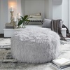 image:imageSignature Design by Ashley Galice Casual Faux Fur Oversized Accent Ottoman WhiteLight Gray