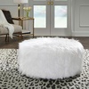 image:imageSignature Design by Ashley Galice Casual Faux Fur Oversized Accent Ottoman WhiteWhite