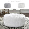 image:imageSignature Design by Ashley Galice Casual Faux Fur Oversized Accent Ottoman WhiteWhite