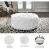 image:imageSignature Design by Ashley Galice Casual Faux Fur Oversized Accent Ottoman WhiteWhite