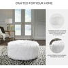 image:imageSignature Design by Ashley Galice Casual Faux Fur Oversized Accent Ottoman WhiteWhite
