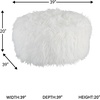image:imageSignature Design by Ashley Galice Casual Faux Fur Oversized Accent Ottoman WhiteWhite