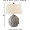 image:imageSignature Design by Ashley Harif Paper 26 Table Lamp withTextured Base Beige